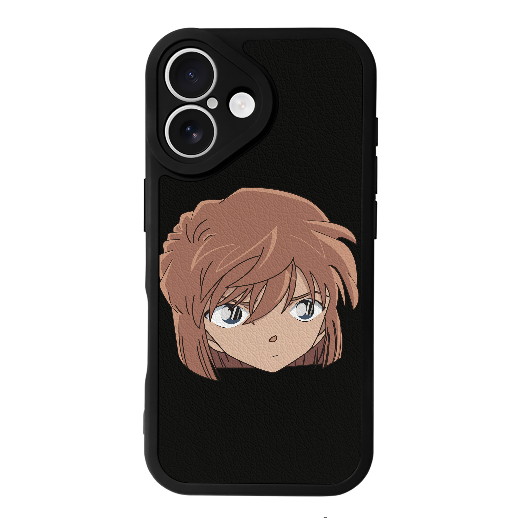 （画像用） 名探偵コナン 灰原 哀 はいばら あい Detective Conan Anita Hailey、Vi Graythorn Haibara Ai 【iPhone 16シリーズ対応】シリコンスマホケース（レザー調） 材質：シリコン